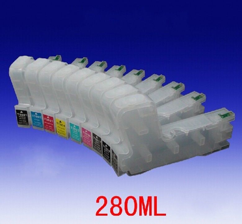 280ml refillable ink cartridge with auto reset chip for EP 3880 printer 9pcs